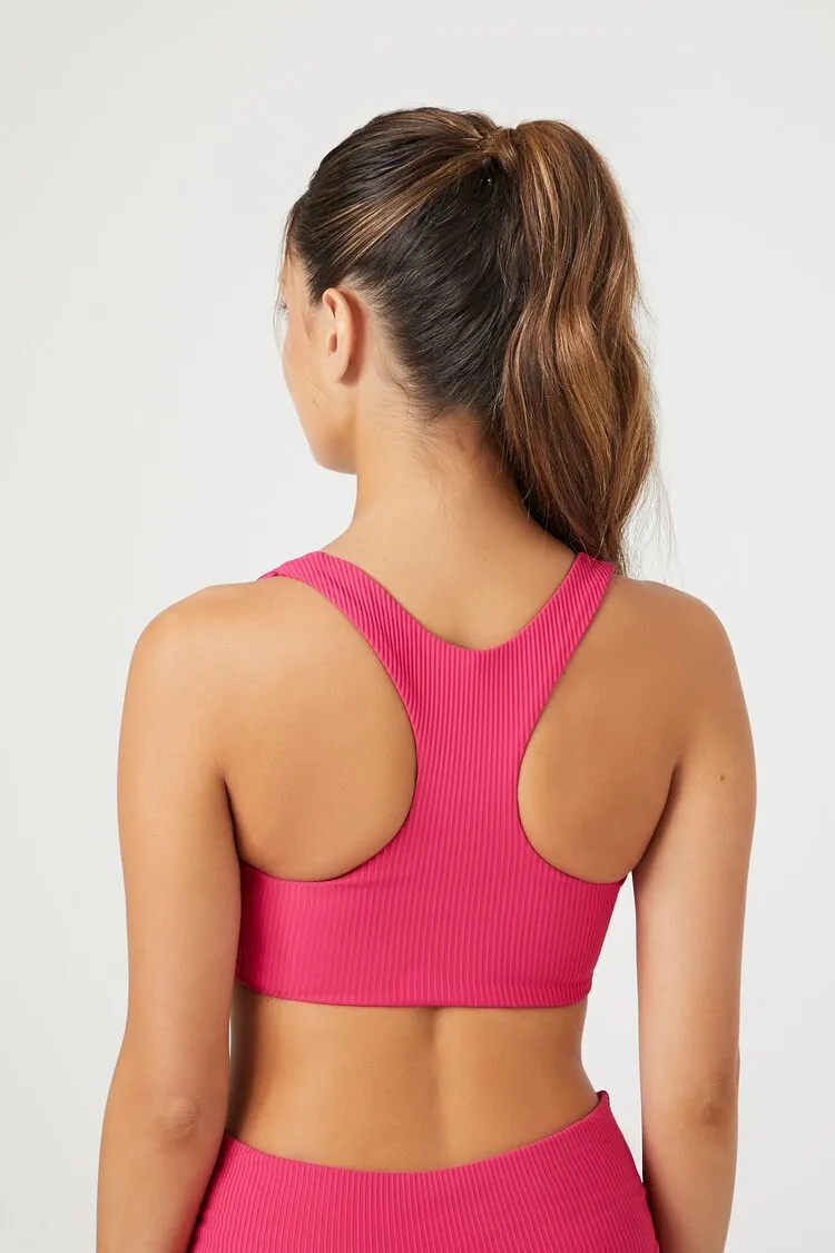 Ribbed Racerback Sports Bra