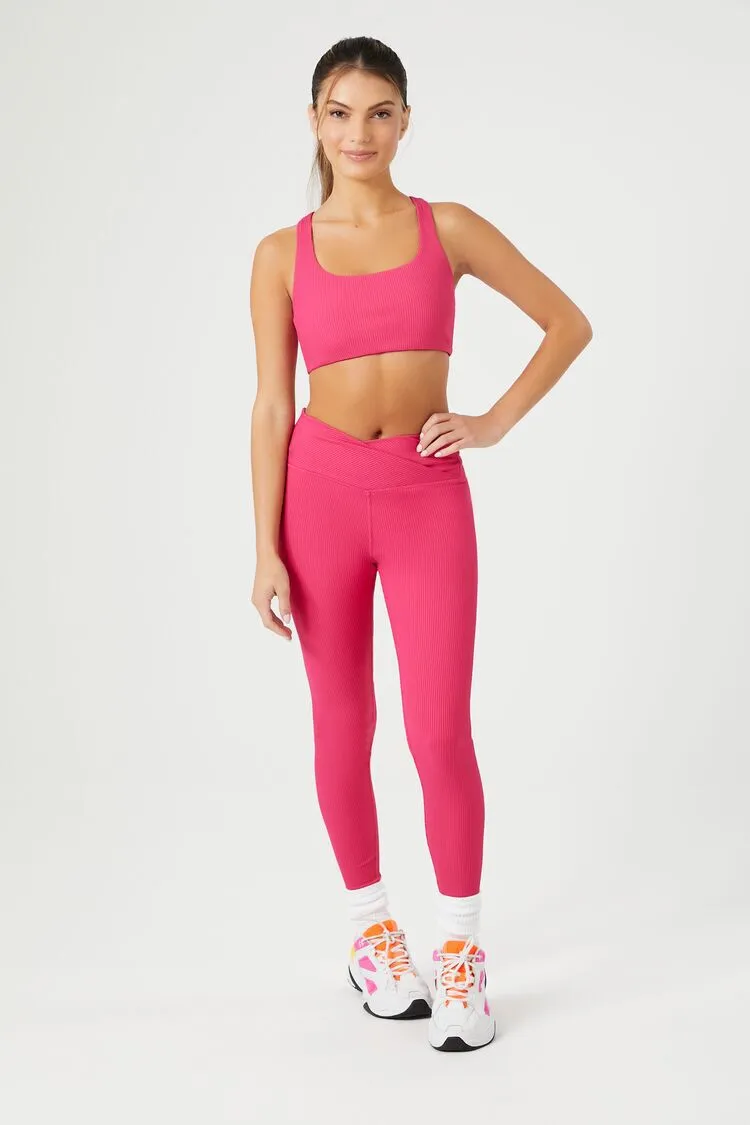 Ribbed Racerback Sports Bra
