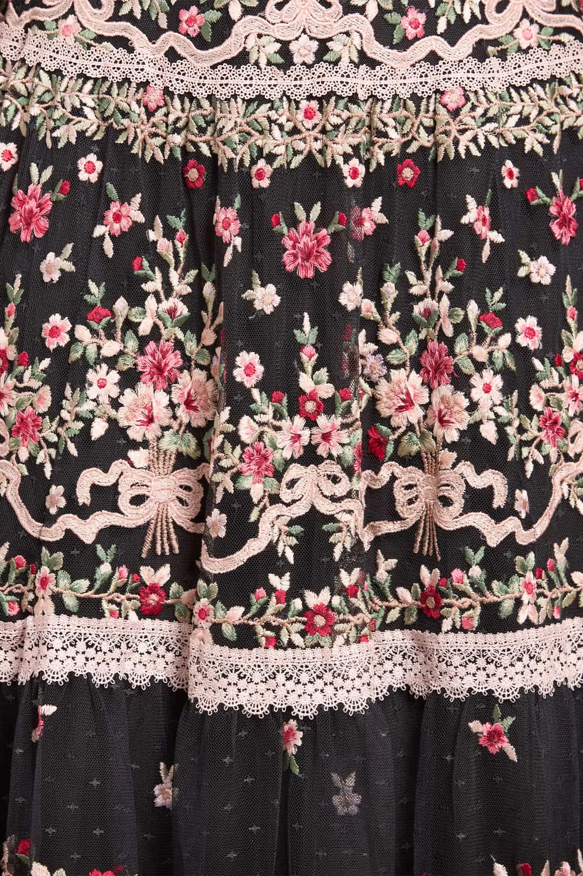 Ribbon Bouquet Gown Festival Mood