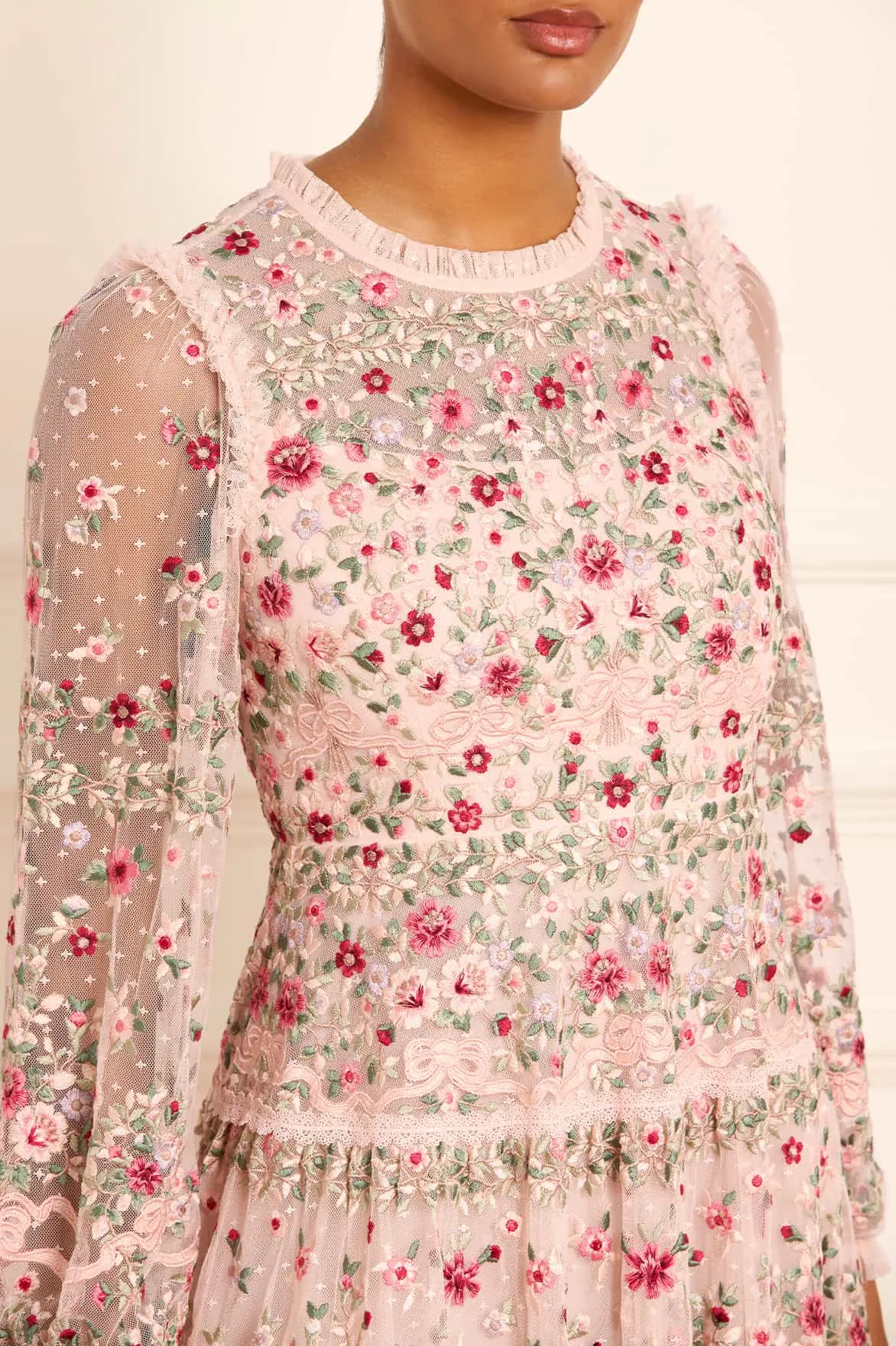 Bloom Zone Ribbon Bouquet Midaxi Dress