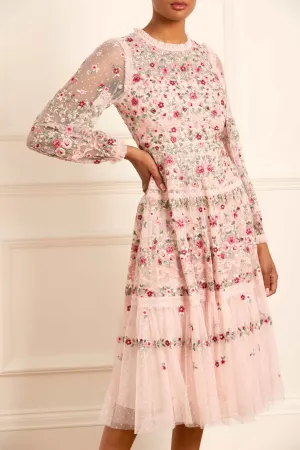 Ribbon Bouquet Midaxi Dress Casual maxi dress Built-In-Slip