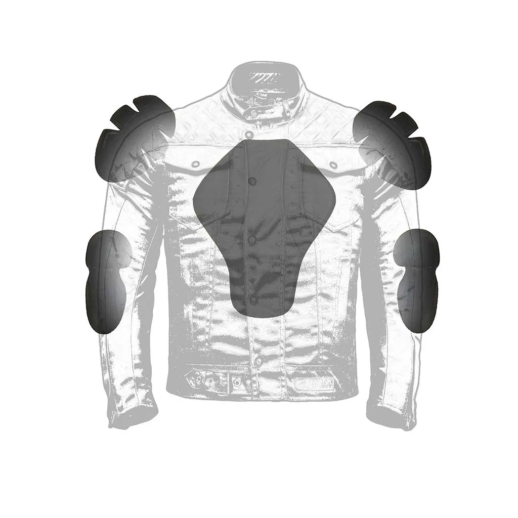 RIDERACT® Waxed Cotton Motorcycle Jacket Black Stellar Waterproof Moto Jacket