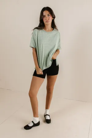 Riley Striped T-Shirt in Sage - FINAL SALE