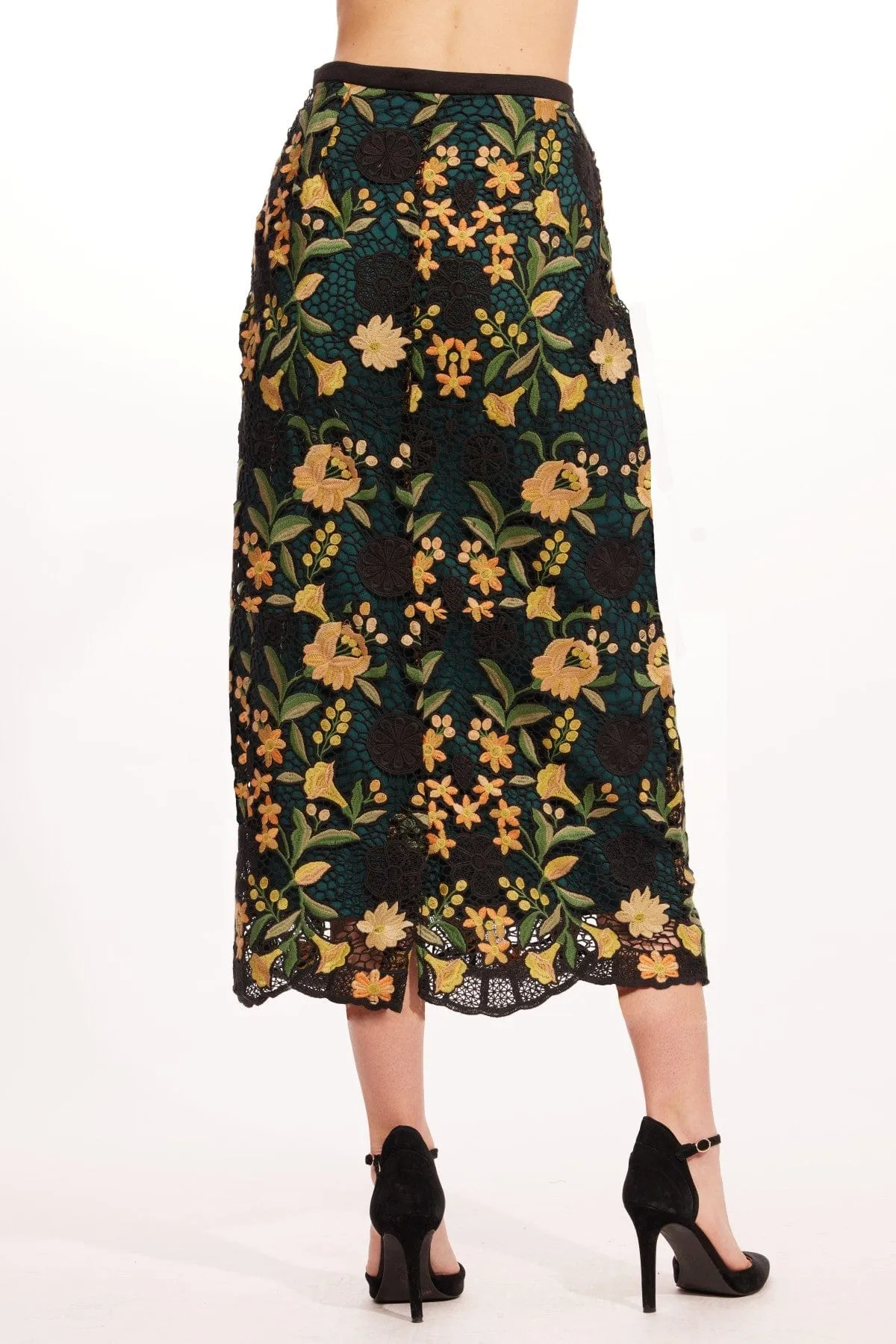 Rita Skirt ?C Harvest Bloom Rolled Hem