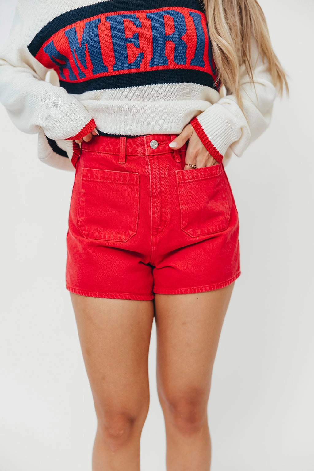 ROLLAS Mirage Short with Sailor Pockets in Red *Final-Sale* All Day