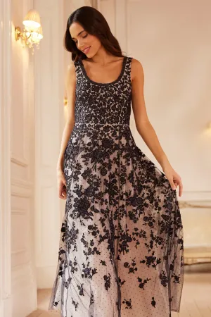 Simple Bow spring outfit Rosa Scoop Neck Ankle Gown