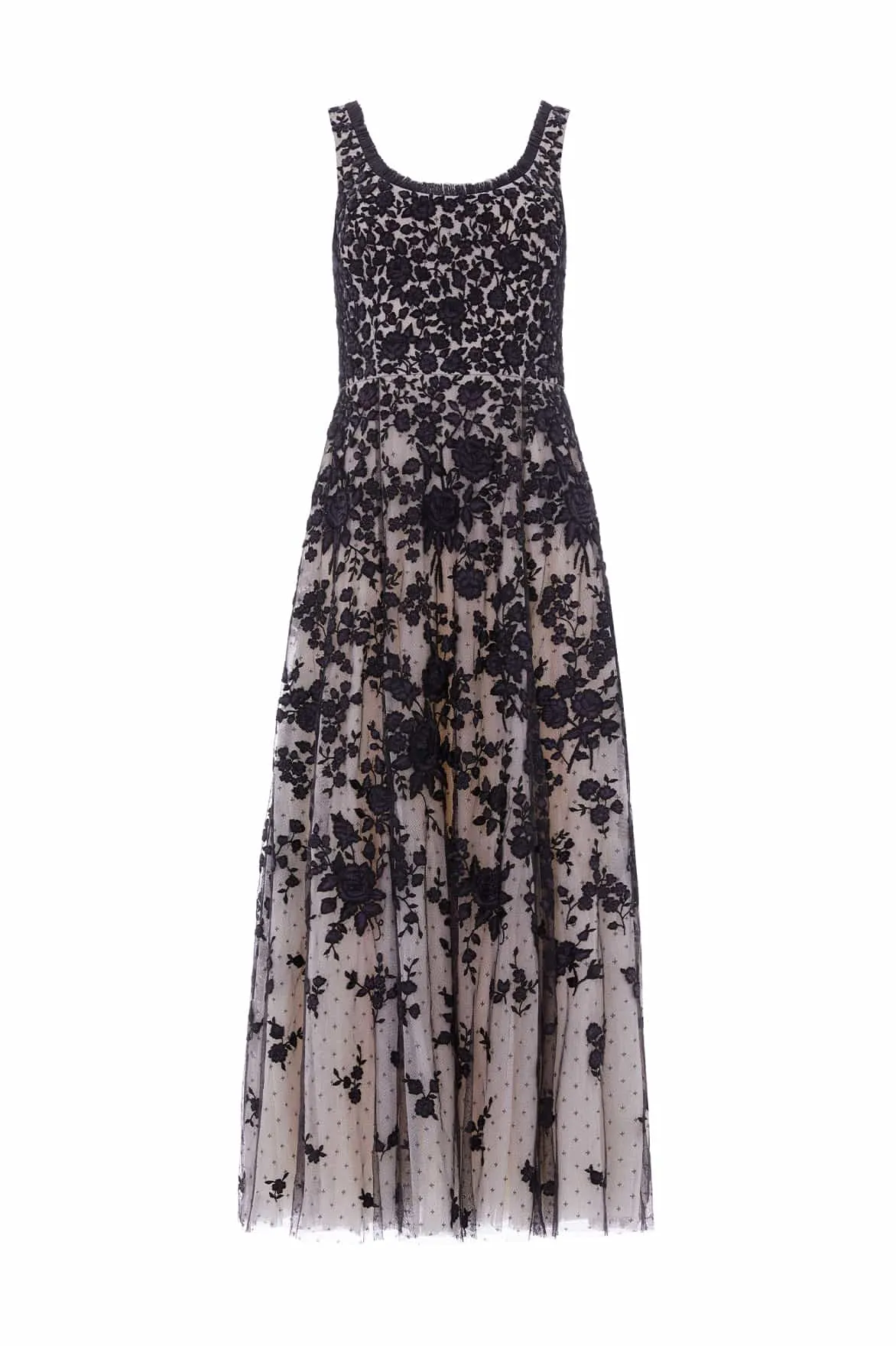 Rosa Scoop Neck Ankle Gown Elegant Simplicity