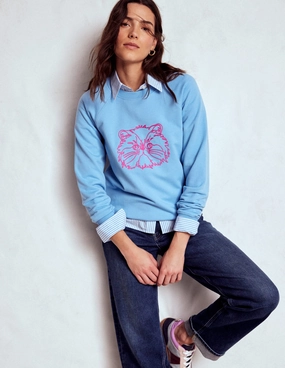 Rosa Embroidered Sweatshirt-Grumpy Cat AntiStatic Coating Ethically Sourced Material
