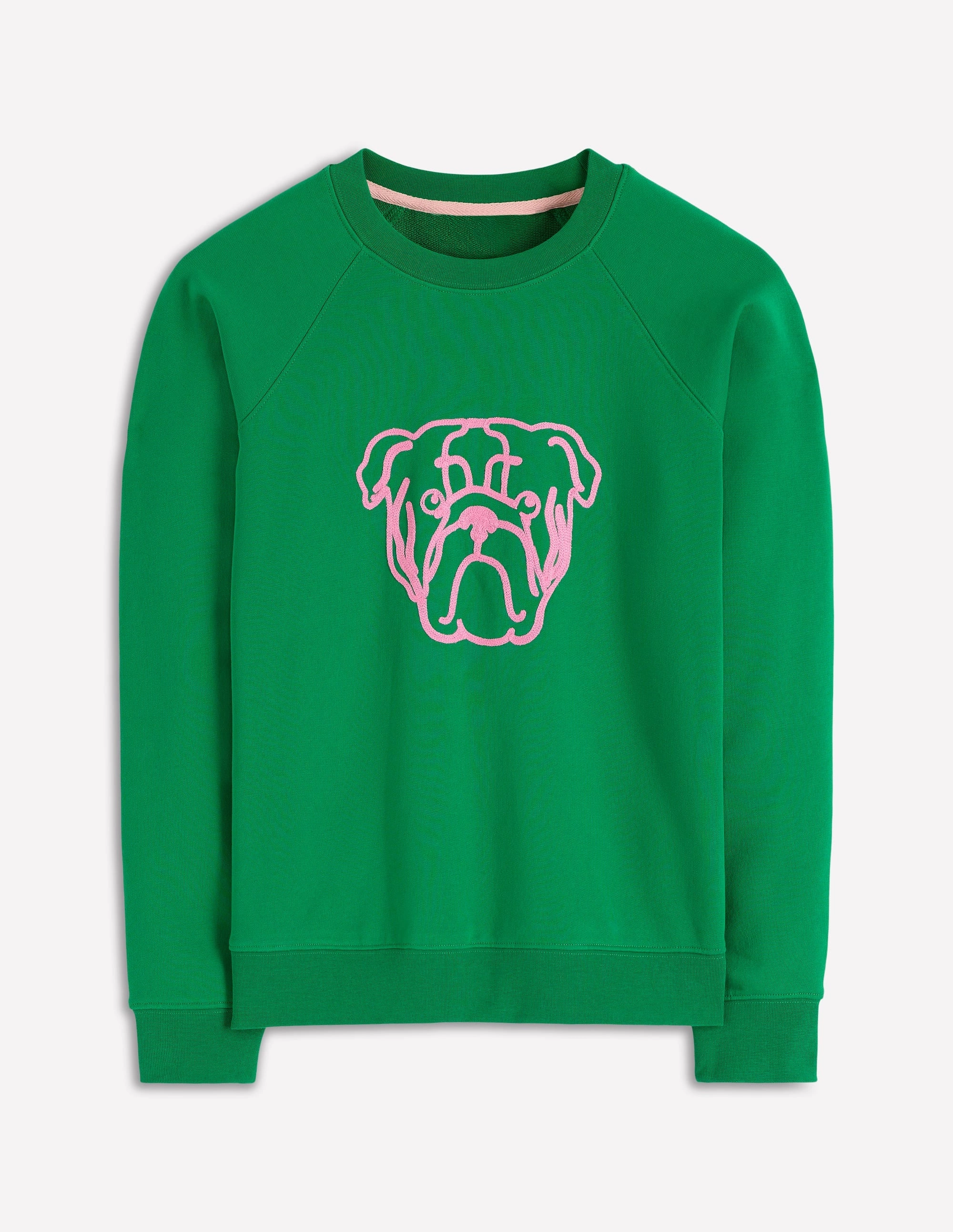 Antistatic Non Irritating Seam Finish Rosa Embroidered Sweatshirt-Grumpy Dog