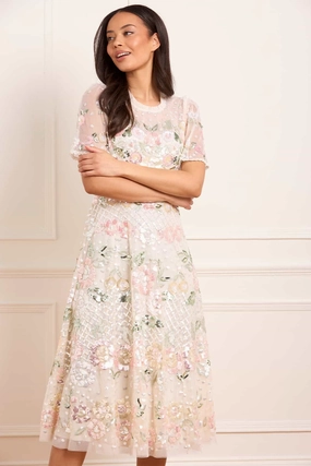 Rosalie Short Sleeve Ballerina Dress Spring Garden