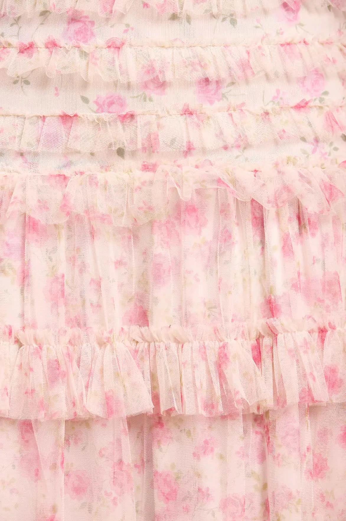 Summer Fashion Urban Feel Rose Ditsy Short Sleeve Ankle Gown
