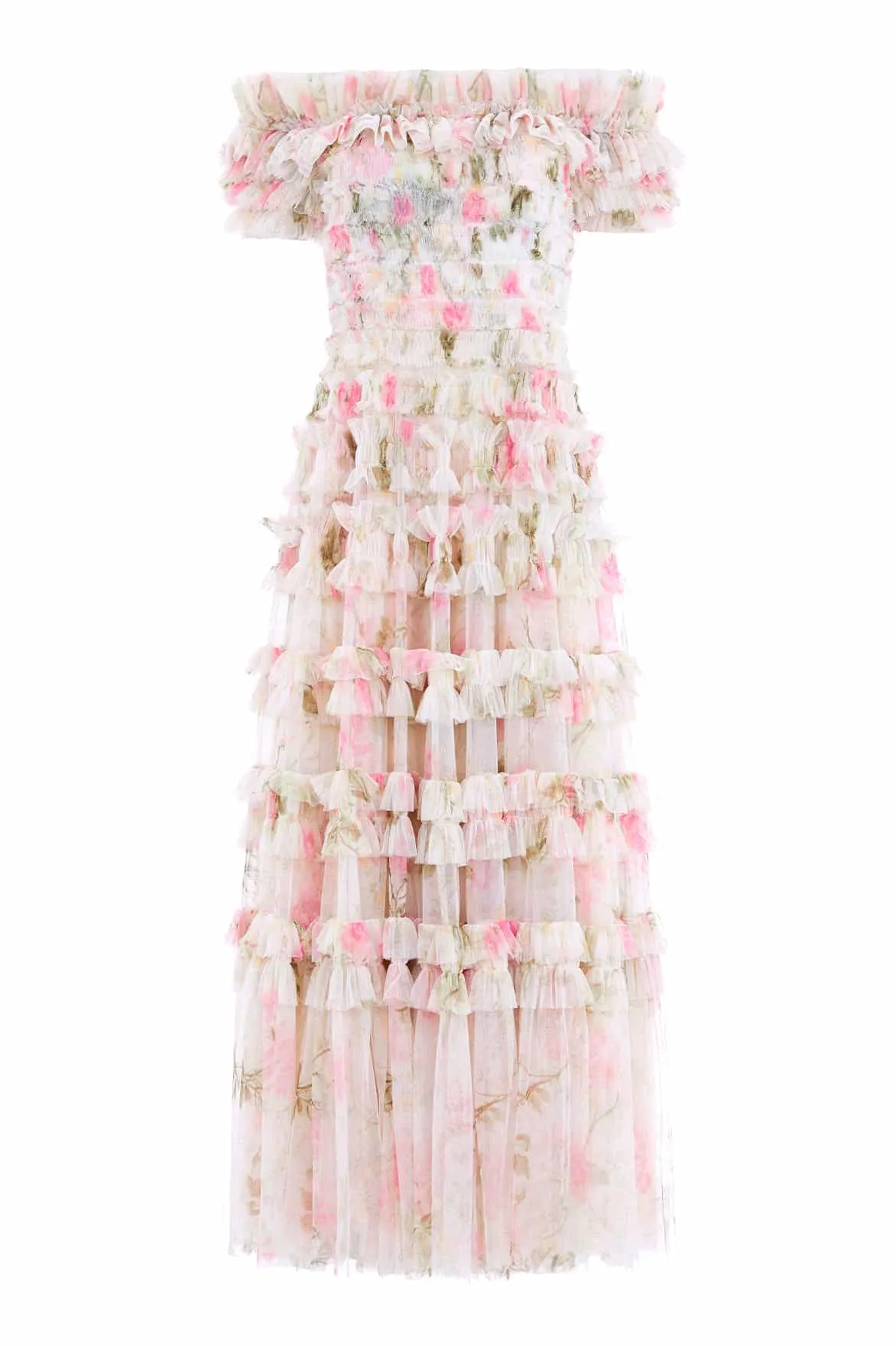 Rose Lisette Off-Shoulder Gown Minimal Detail