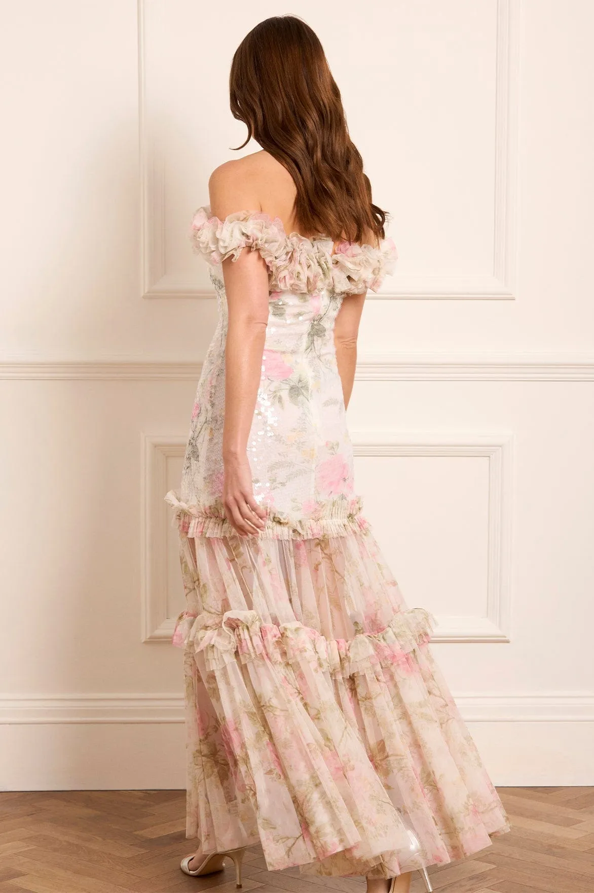 Night Appeal Rose Tallulah Off-Shoulder Gown