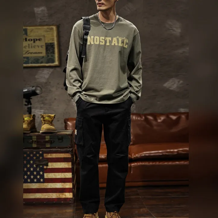 Round Neck Long-sleeved T-shirt P1044