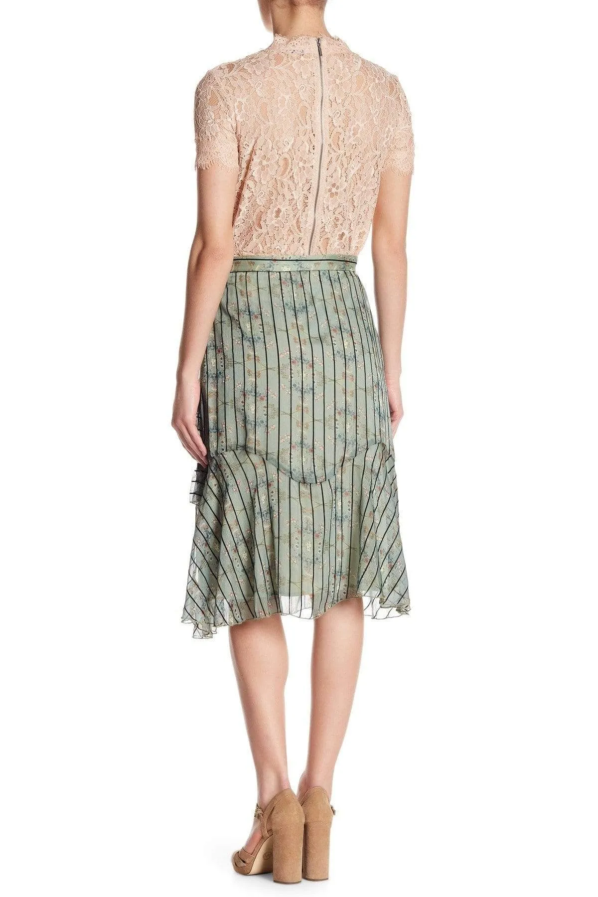 Ruffled Skirt - Wellington Stripe Soft Styling