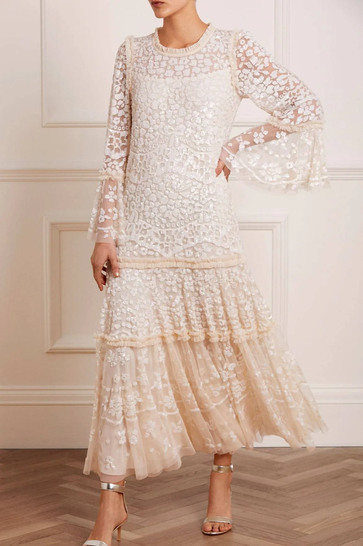 Annie Sequin Tiered Ankle Gown Work or Casual Playful design piece