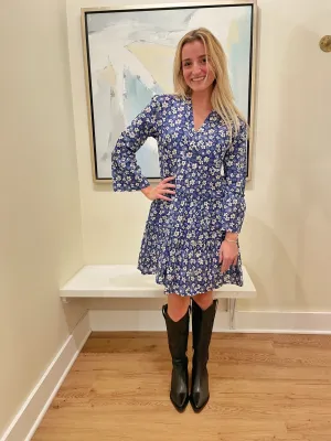 Rye Dress Scattered Blooms Front Ruffle Calm Mood