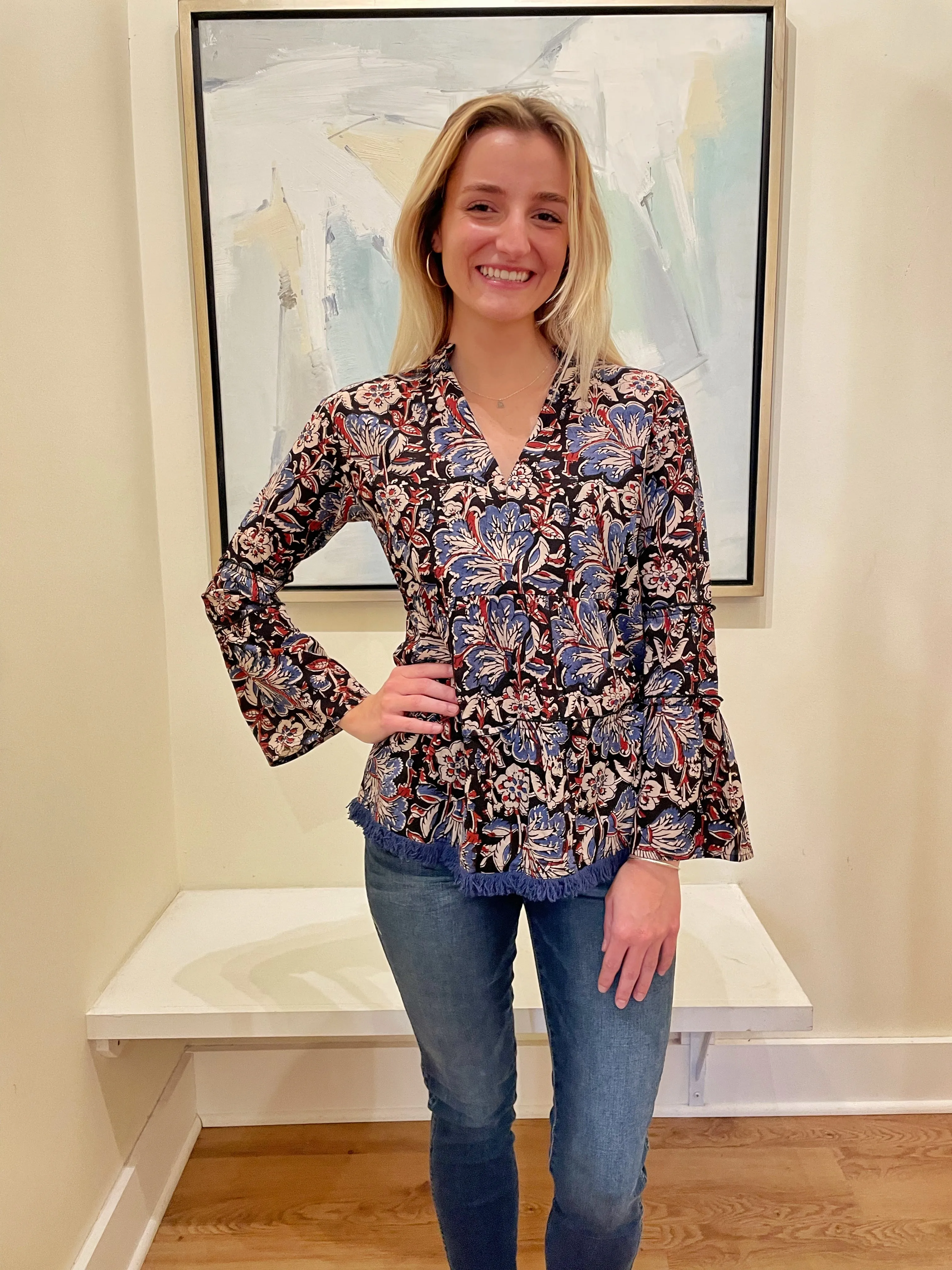 Rye Top Night Blooms Slim Fit Shirt