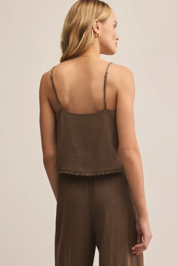 OdorResistant Technology Chic Tee Sabel Cropped Linen Tank by Z Supply