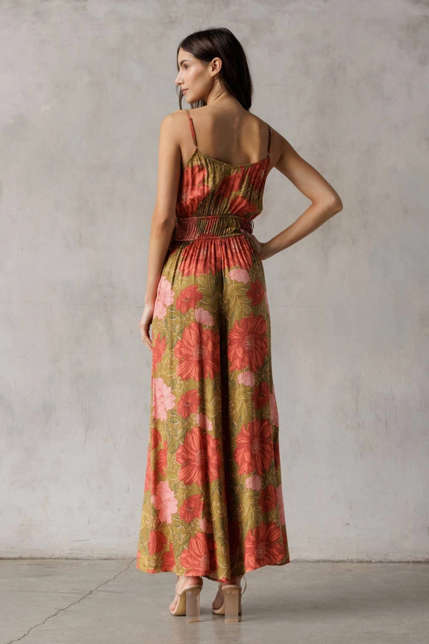 SADIE SLEEVELESS FLORAL JUMPSUIT Beach Retro