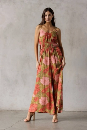 Premium Training SADIE SLEEVELESS FLORAL JUMPSUIT