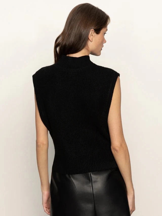 Sanctuary City Sweater Shell in Black BondedEdges