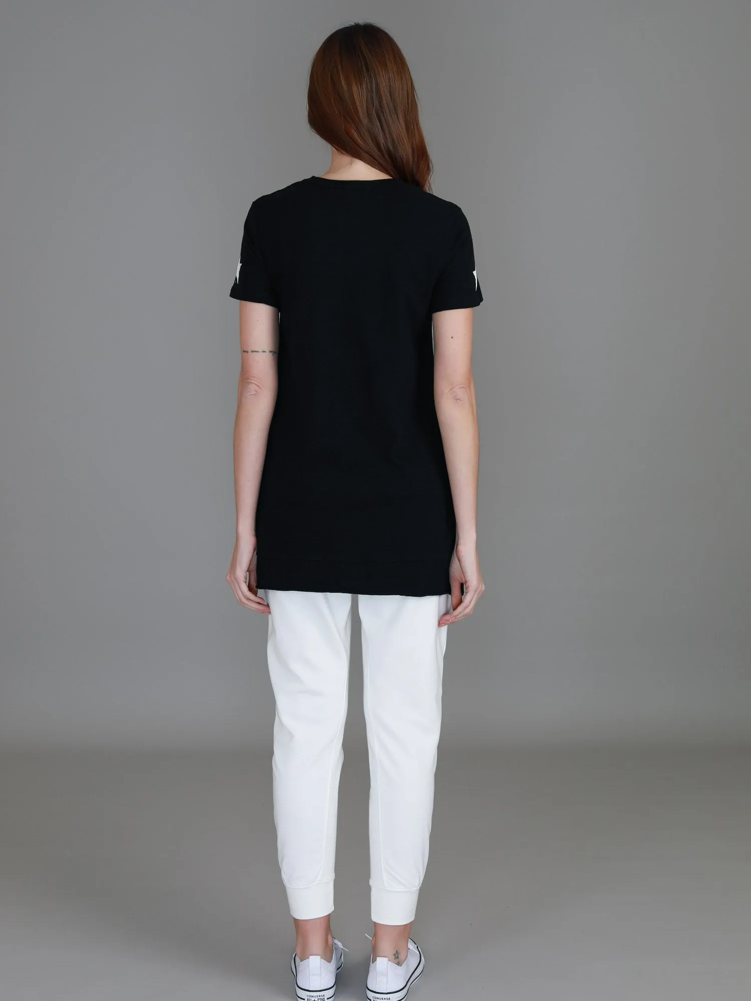 Sandy Check Black Star T Shirt