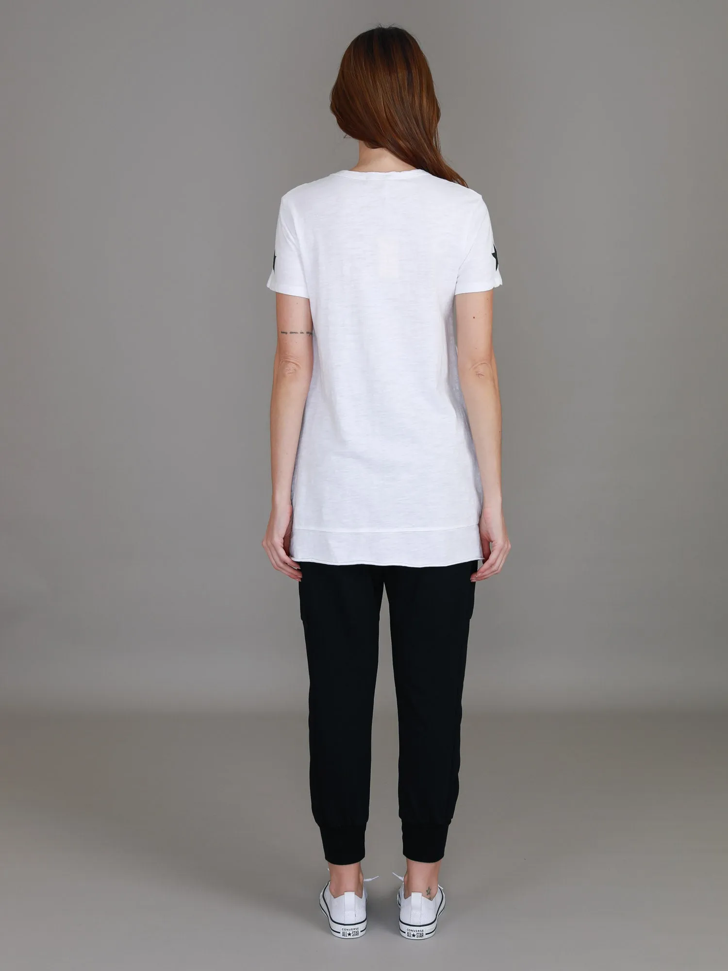 Sandy Check Black Star T Shirt