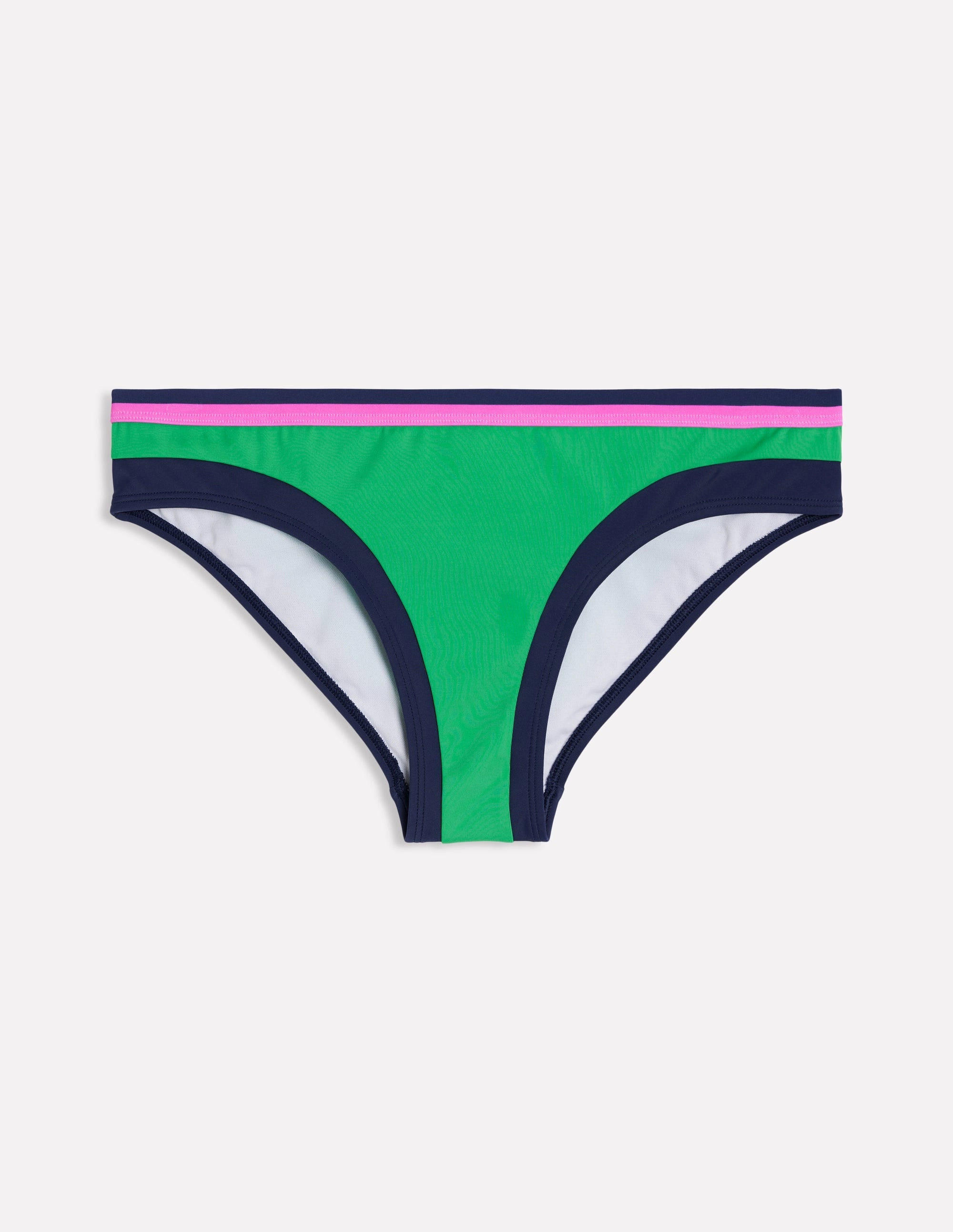 Santorini Bikini Bottoms-Green Colourblock Rash Free Flatlock Stitching Fun In The Water