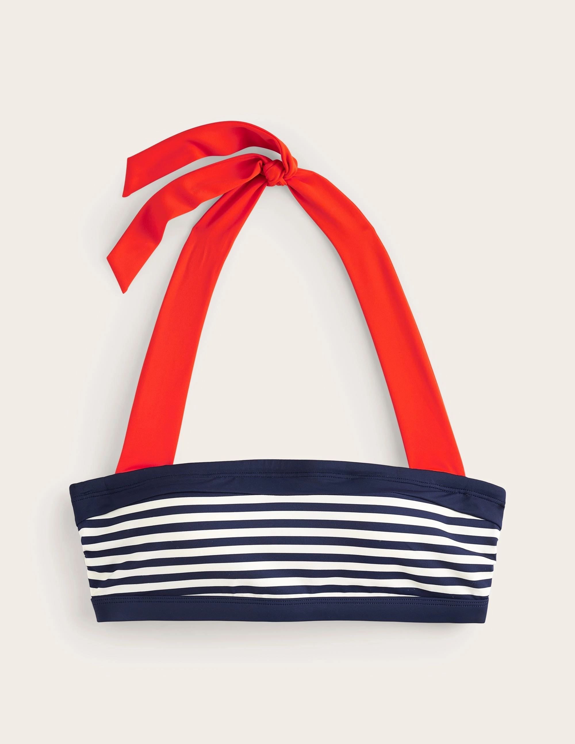 Santorini Bikini Top-Red, Navy Stripe Relaxation-Ready Casual Day Out