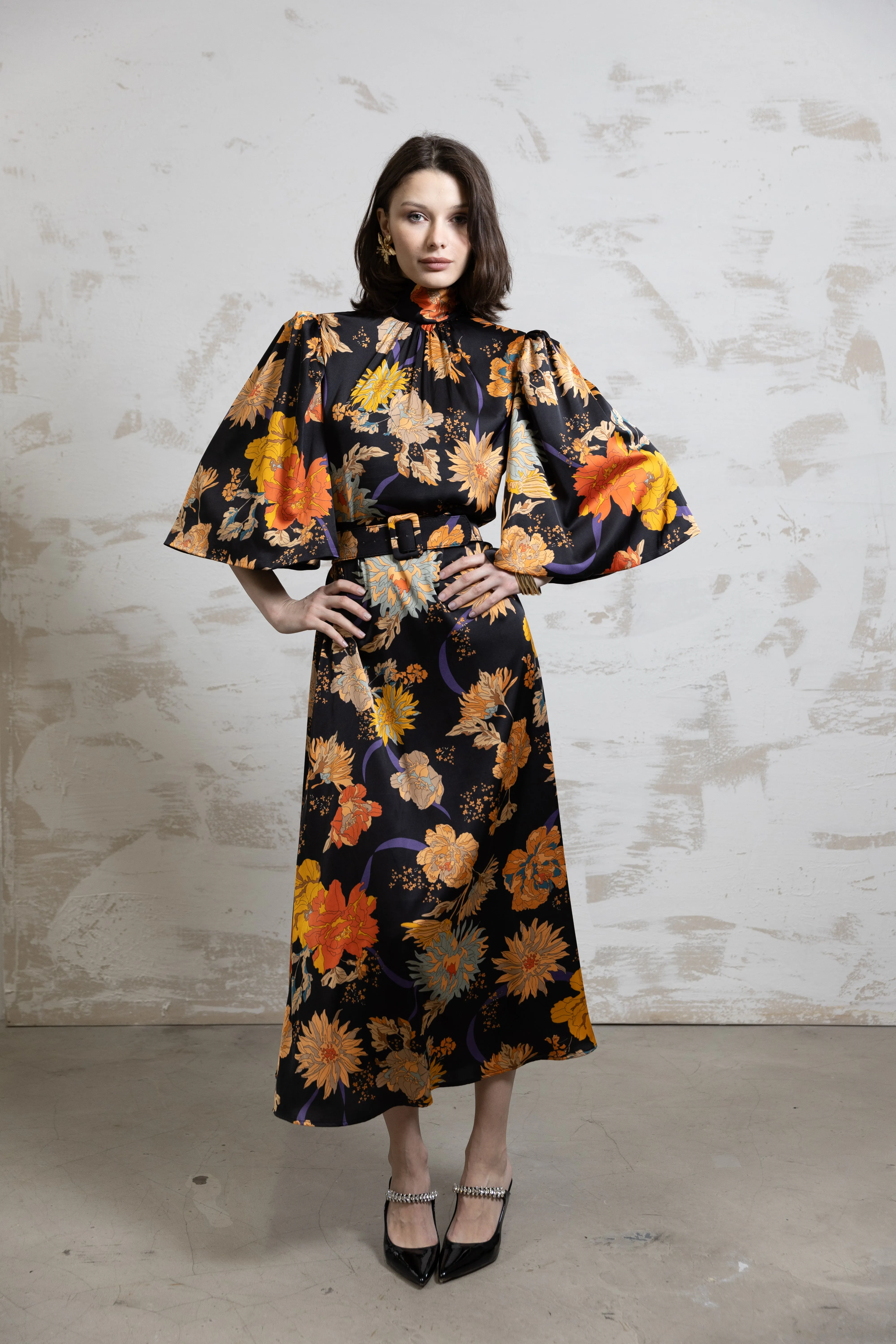 Family Joy Workwear Scarlette Midi Floral Dress