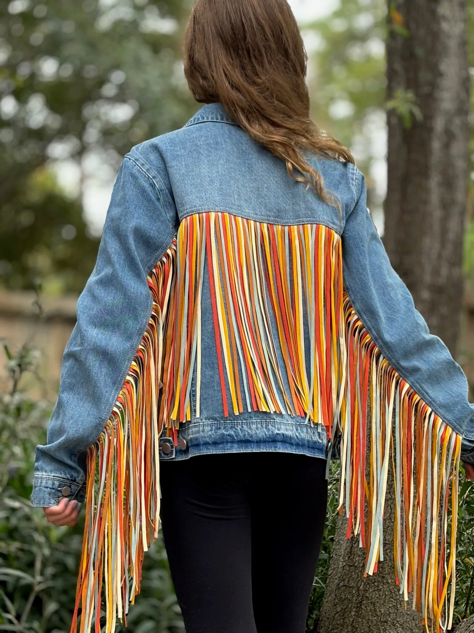 Scully Denim Fringe Jacket