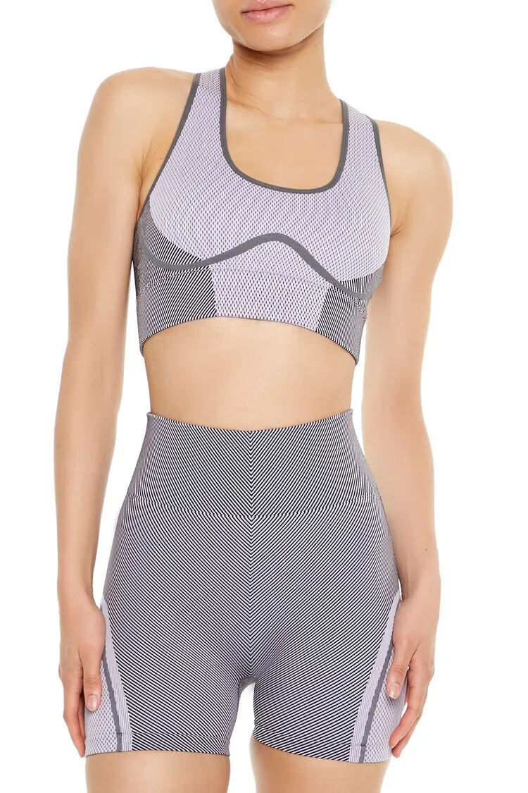 Seamless Colorblock Sports Bra