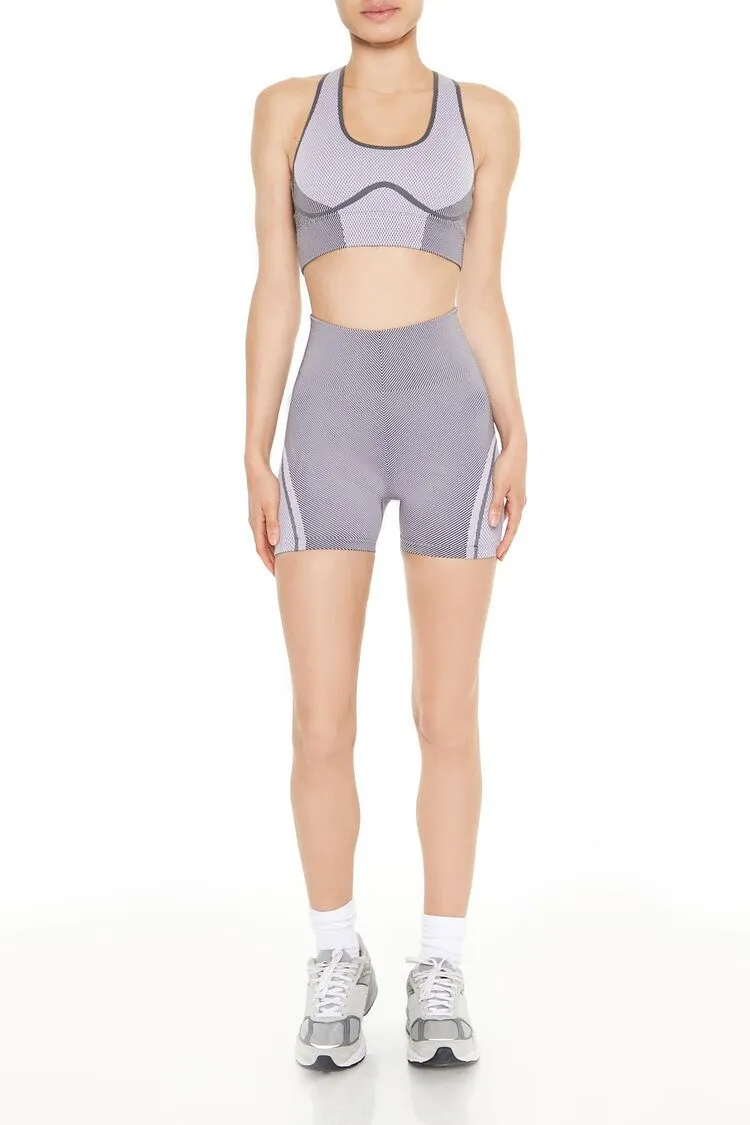 Seamless Colorblock Sports Bra