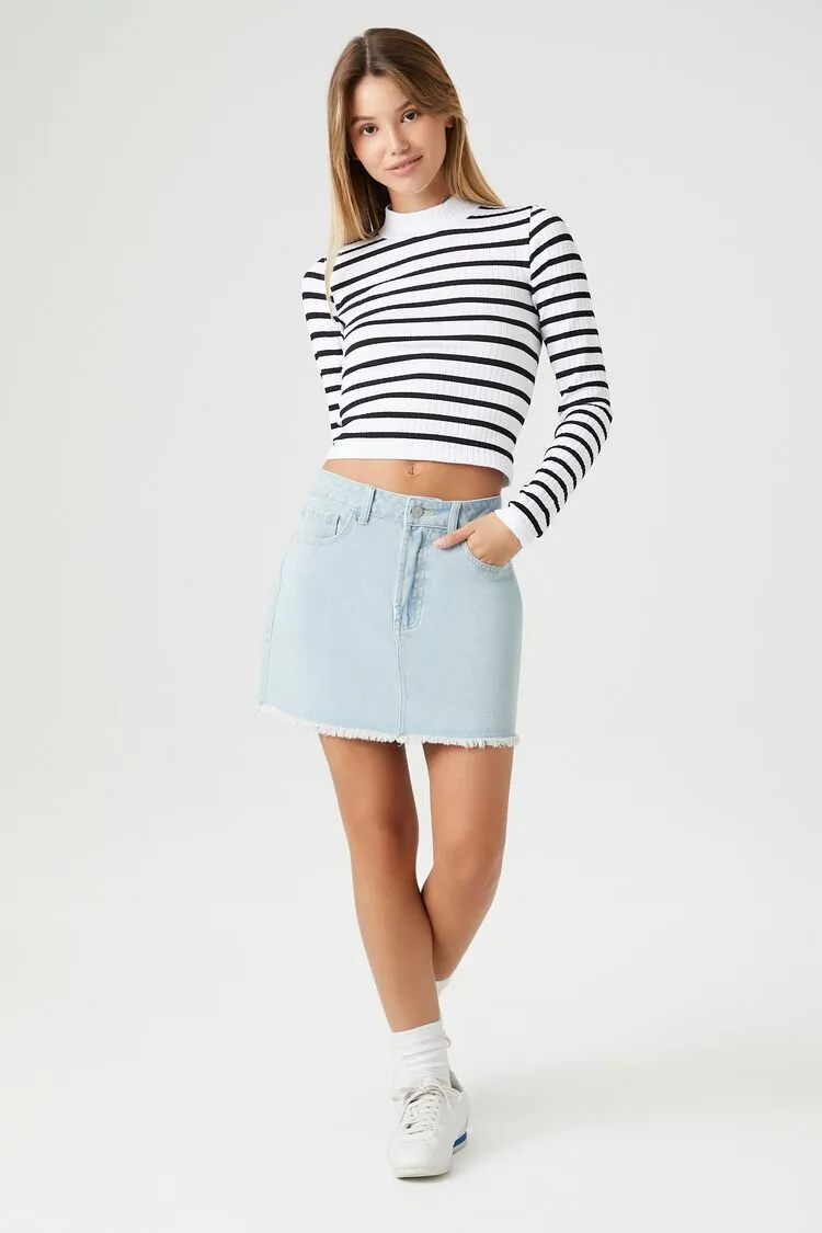 Seamless Striped Crop Top