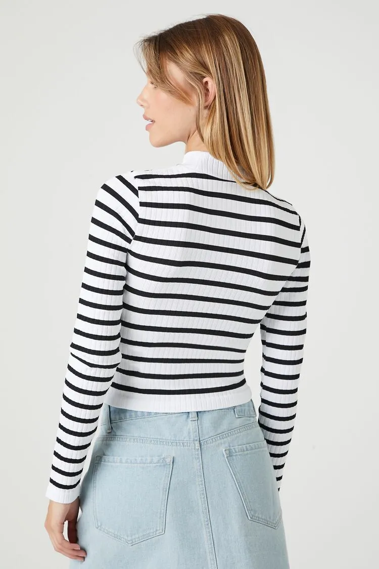 Seamless Striped Crop Top