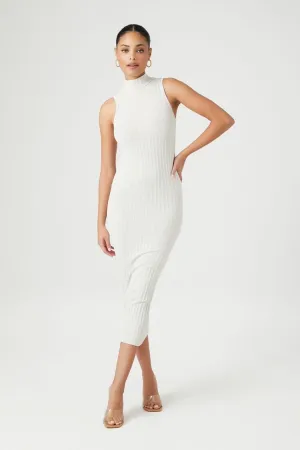 Seamless Striped Sleeveless Midi Dress