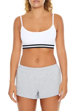 Seamless Striped-Trim Bralette