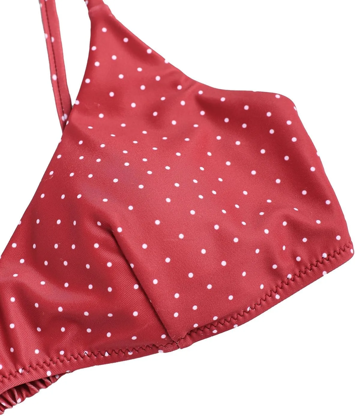 seamoly Tie Side Floral Smocked Shirred Triangle Bikini Set