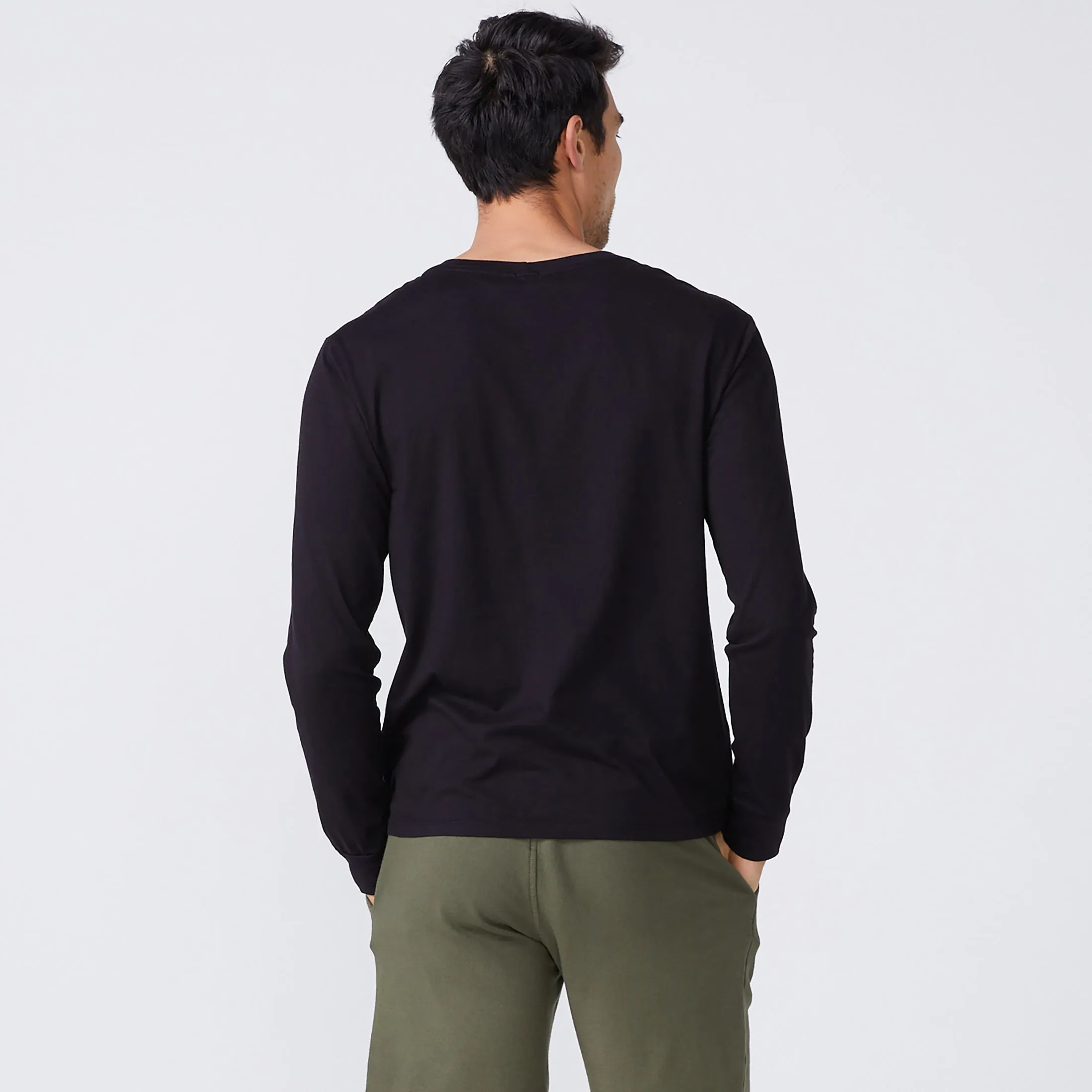 Long Sleeve Pocket Crew slim fit Adjustable drawstring