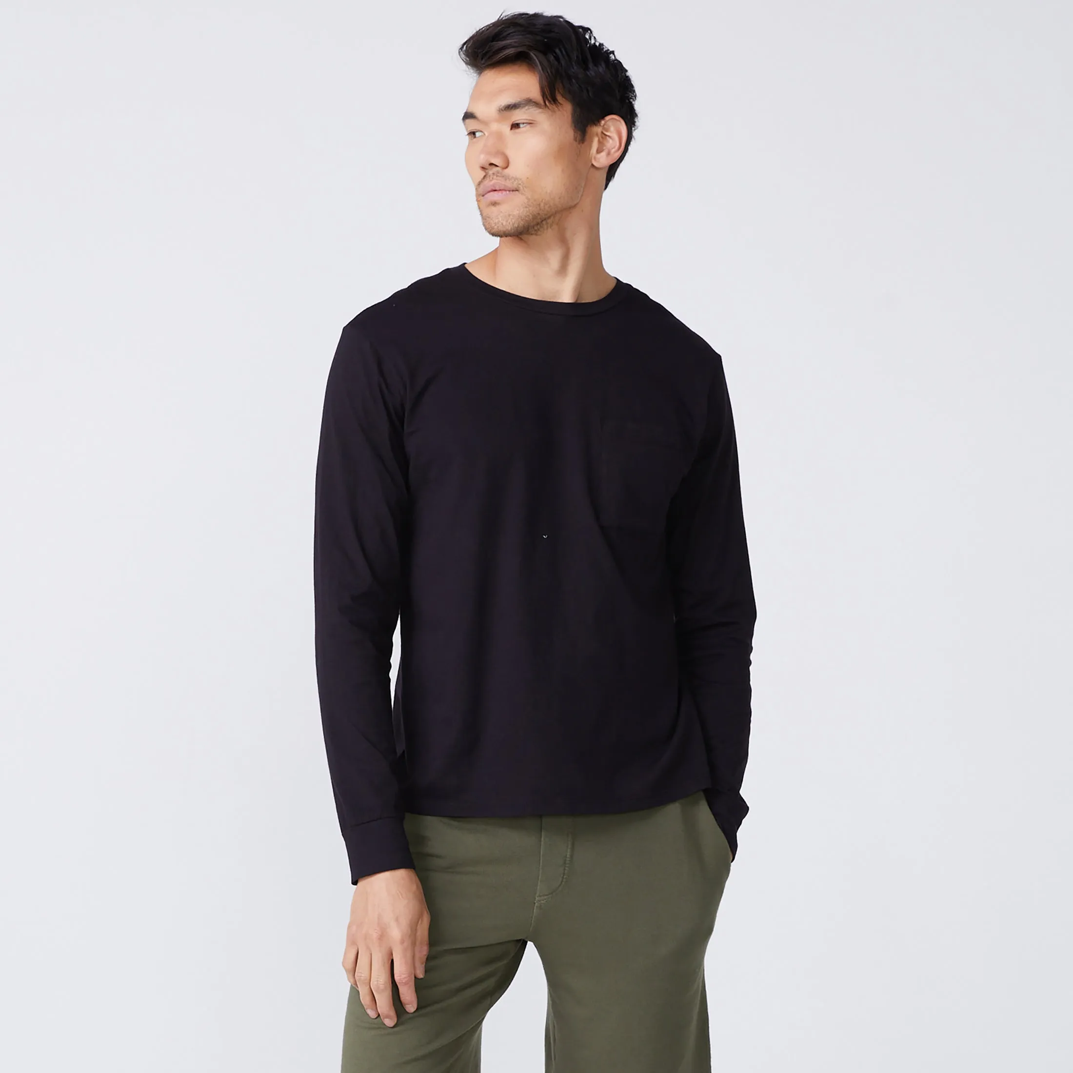 AntiPillingTechnology AntiPillingSurface Long Sleeve Pocket Crew