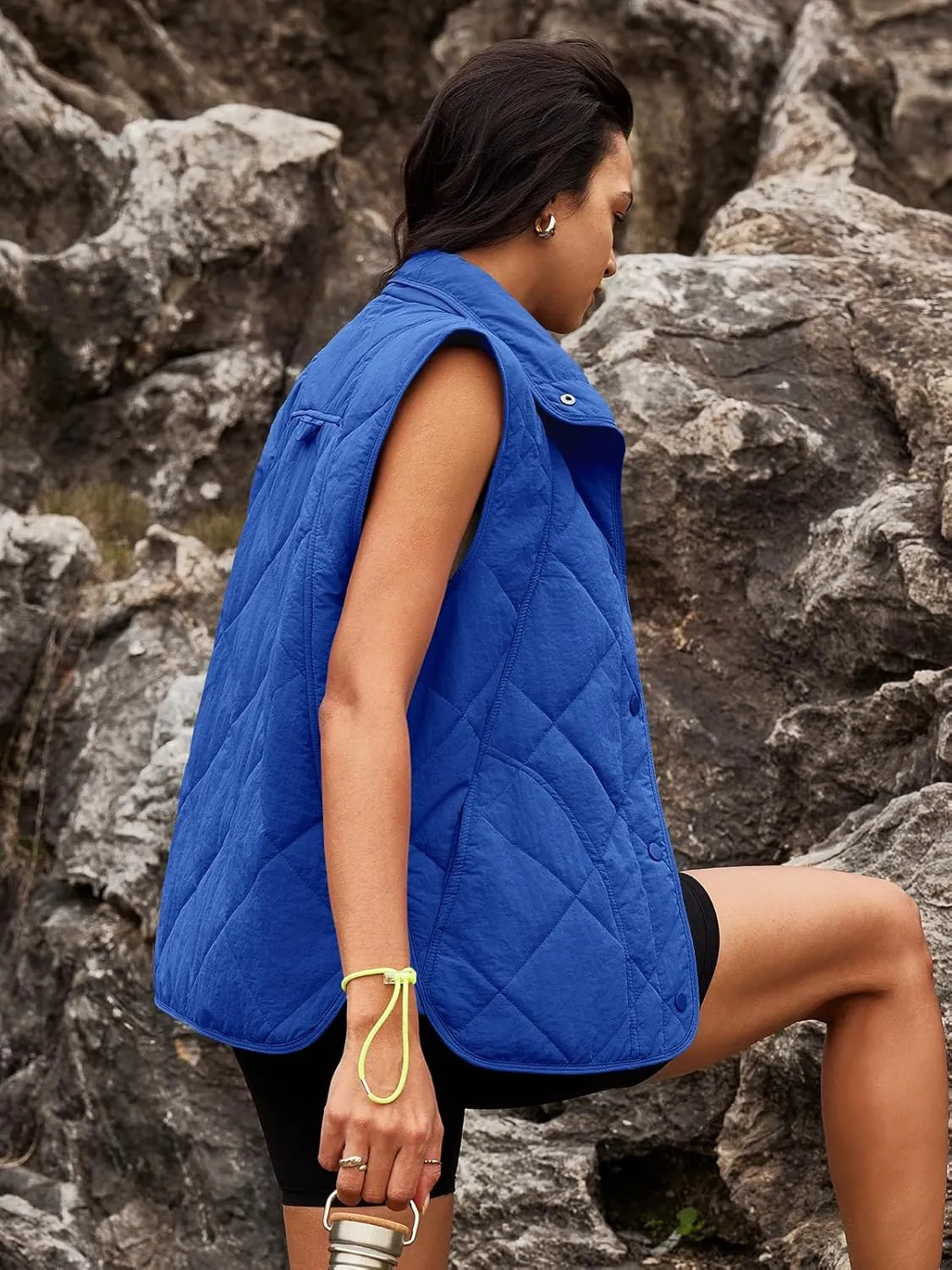 SENSERISE Womens Puffer Vest Quilted Vests Oversized Lightweight Outerwear Padded Jacket Winter Fall Outfits