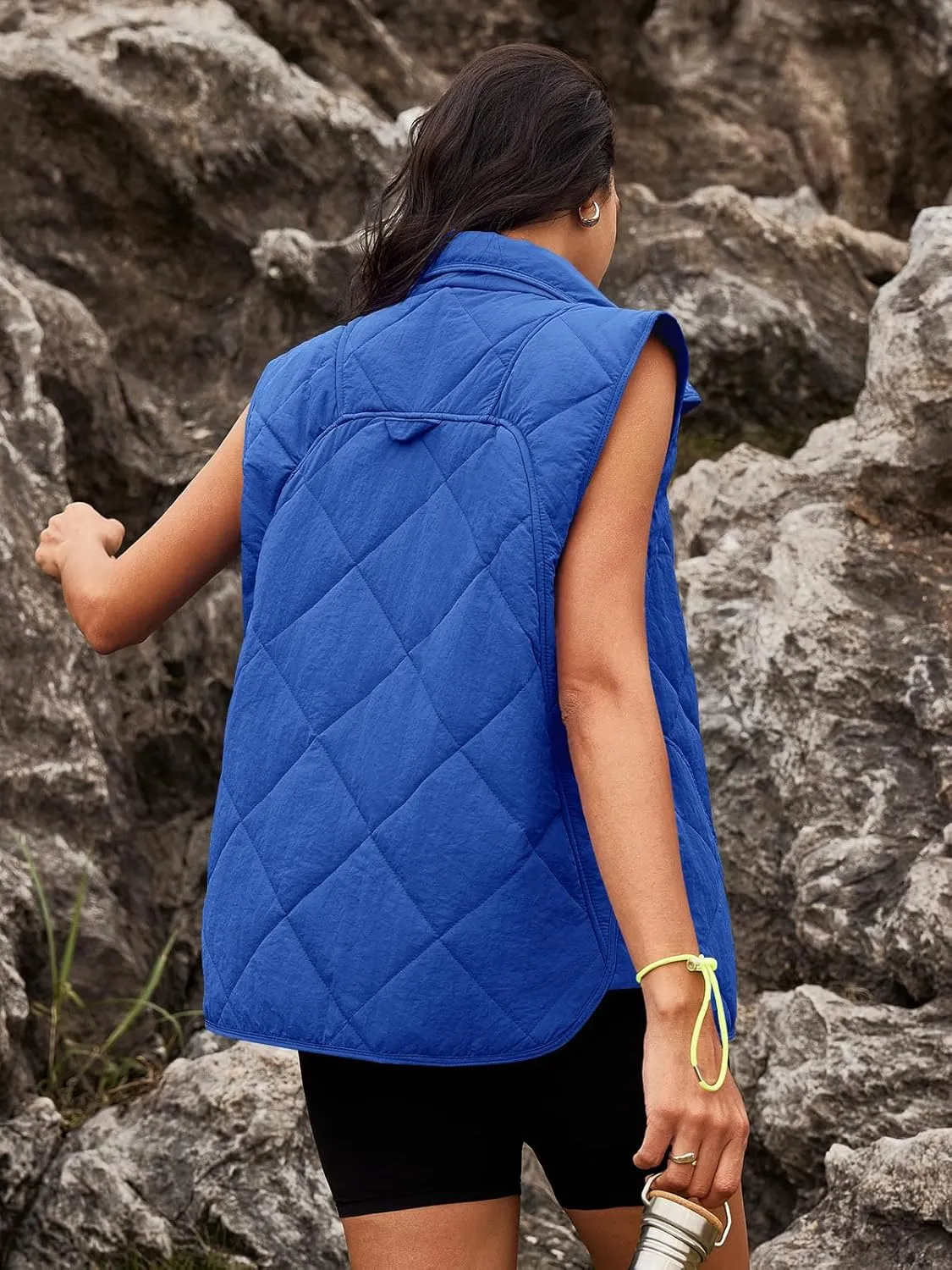 SENSERISE Womens Puffer Vest Quilted Vests Oversized Lightweight Outerwear Padded Jacket Winter Fall Outfits