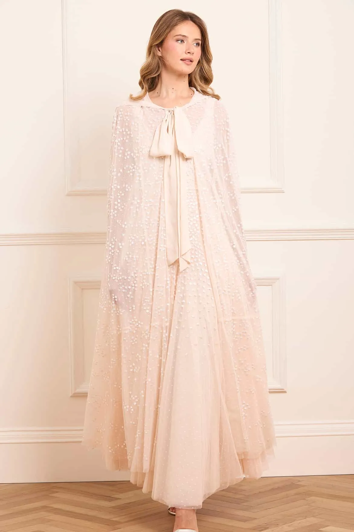 Move Free Sequin Cascade Cami Plunge Gown