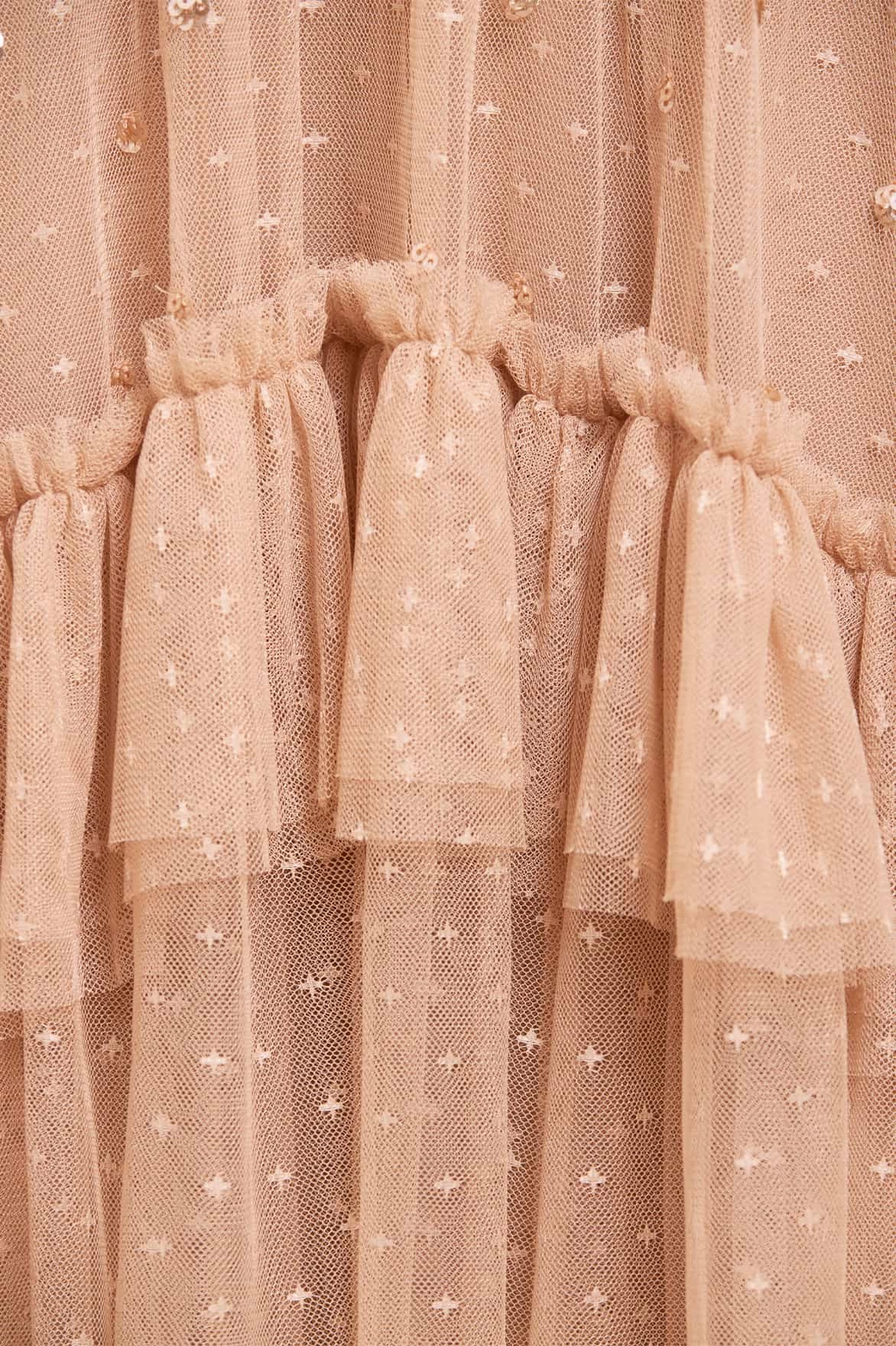 Sequin Glimmer Rouched Off-Shoulder Gown Refined Presence