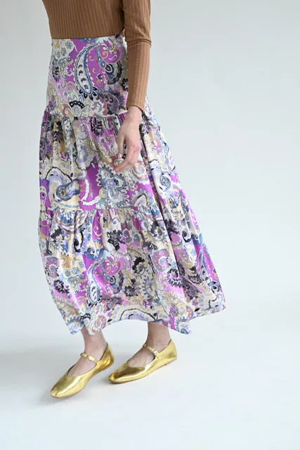 Soft Aesthetic Innovative Fabric Daphne Paisley Skirt