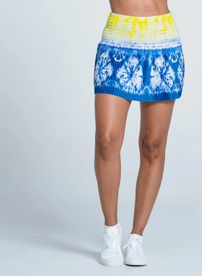 High-rise waist Fit Flex Shibori Wave Skirt-14"