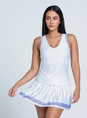 Tapered Cut Shimmer V-neck Tank