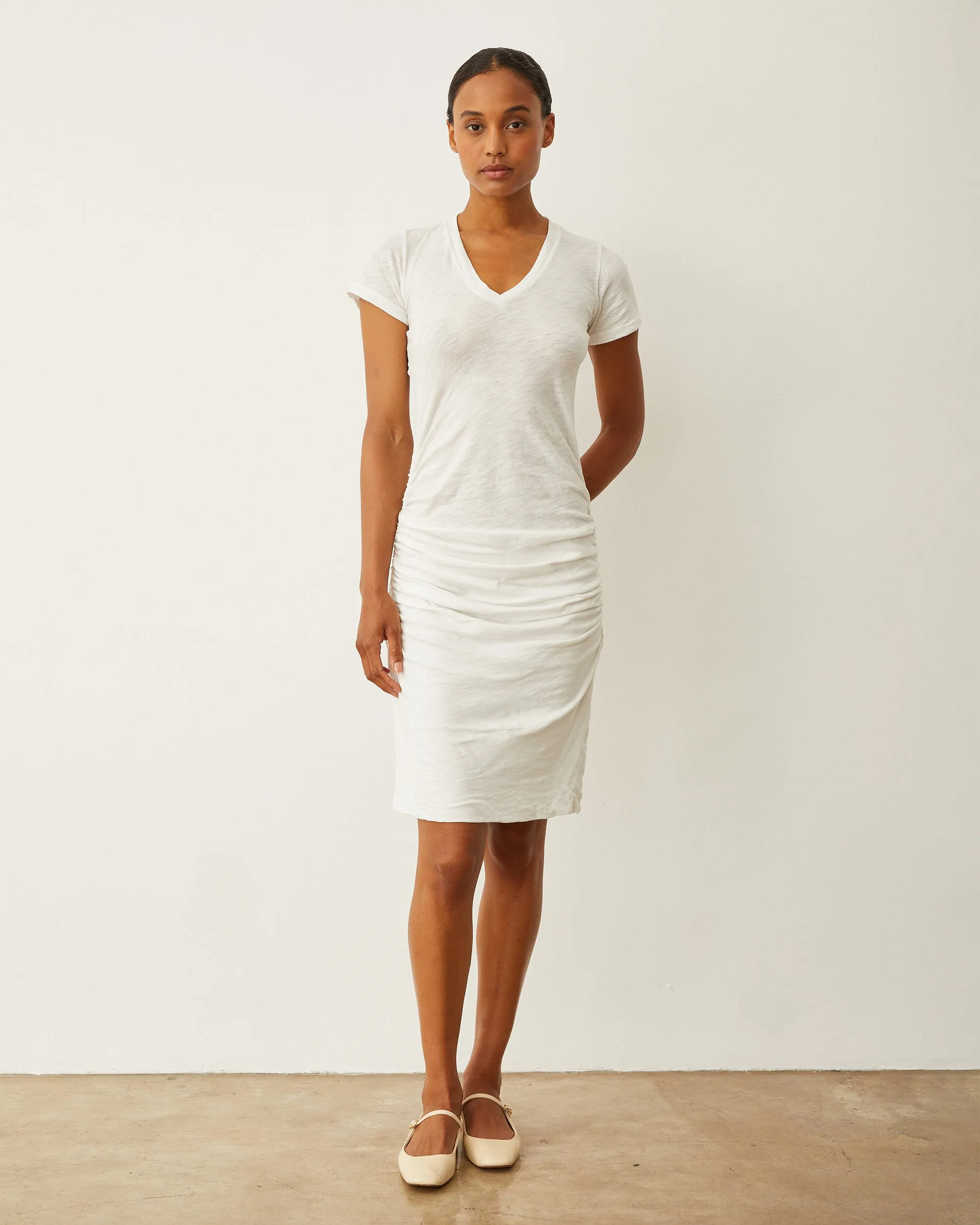 Shirred Dress Calm Finish Smart Tailoring