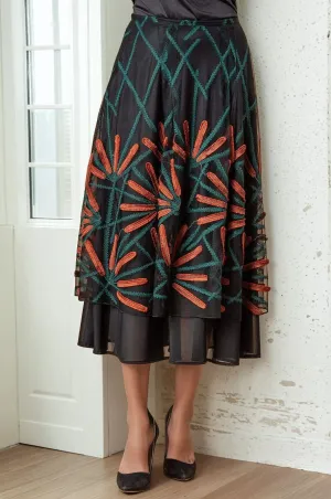 Earth Tones Side Pockets Flannery Skirt - Cattail